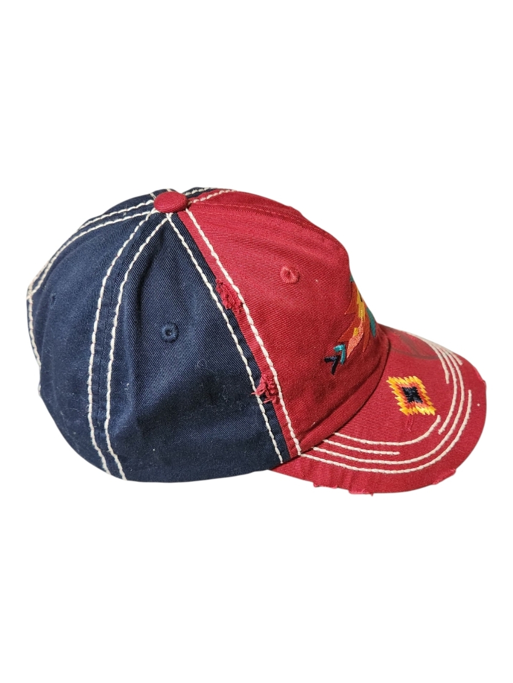 Catchfly Strapback Cap Hat  Southwestern One Size Adjustable Embroidered Cotton - Picture 4 of 10
